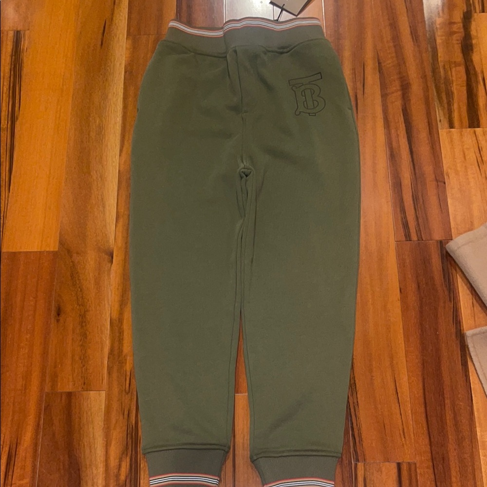 Burberry Kids Olive Green Joggers